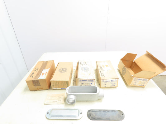 Appleton LR200-M Conduit Body 2" Threaded Rigid Iron Unilet W/ Cover & Gasket Lot of 5