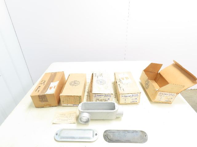 Appleton LR200-M Conduit Body 2" Threaded Rigid Iron Unilet W/ Cover & Gasket Lot of 5