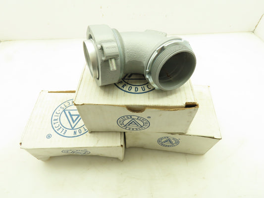 Appleton STB-90200L 90deg Liquidtight Connector Iron 2 in Lot of 3