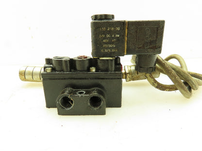 Aro A212SS-024-D-G Solenoid Air Valve 2-Position 5-Way 1/4 NPT 24VDC