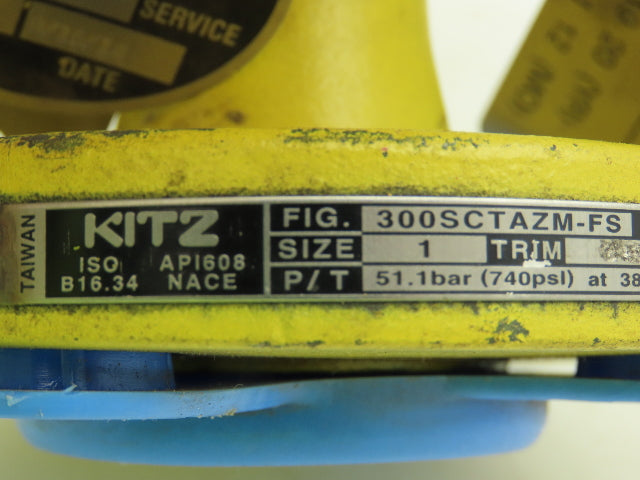 Kitz 300SCTAZM-FS Steel Ball Valve 1" Flanged 4-Bolt Raised Face Class 300# WCB
