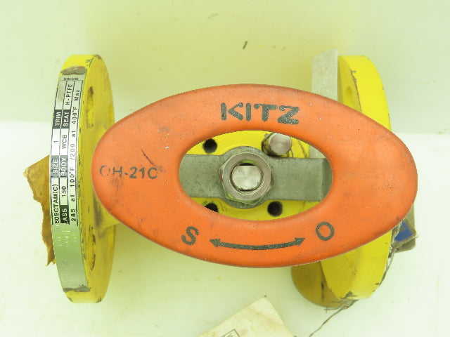 Kitz 150SCTAM Steel Ball Valve 1" Flanged 4-Bolt Raised Face Class 150# WCB