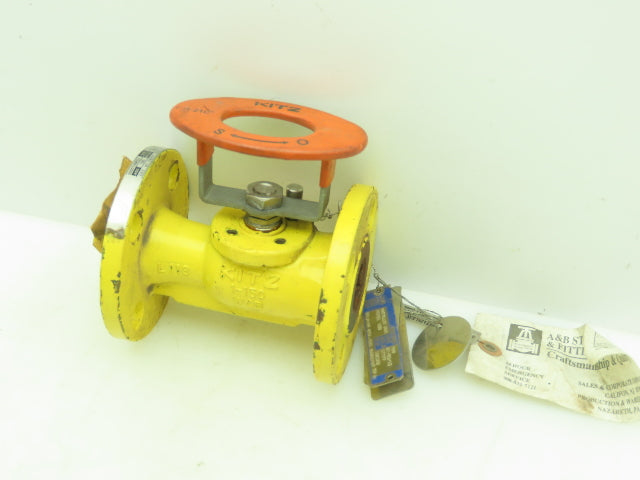 Kitz 150SCTAM Steel Ball Valve 1" Flanged 4-Bolt Raised Face Class 150# WCB