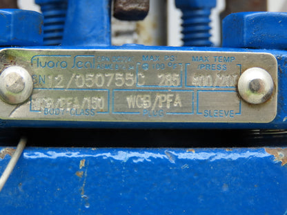 Fluoro Seal L152F Sleeved Plug Valve 1" Flanged 4-Bolt Raised Face Class 150 WCB