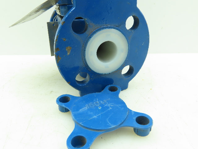 Fluoro Seal L152F Sleeved Plug Valve 1" Flanged 4-Bolt Raised Face Class 150 WCB