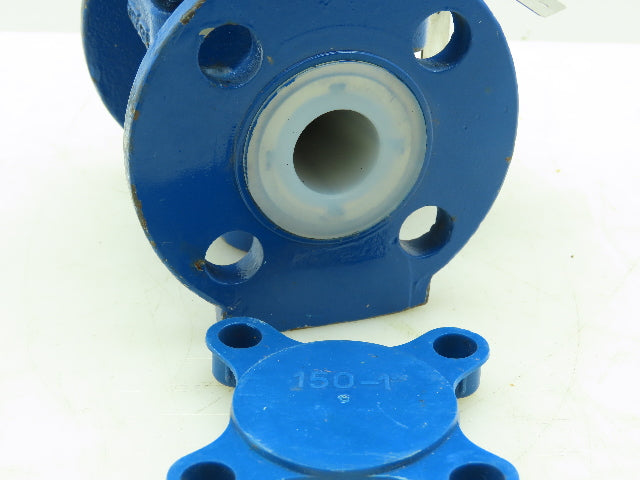 Fluoro Seal L152F Sleeved Plug Valve 1" Flanged 4-Bolt Raised Face Class 150 WCB