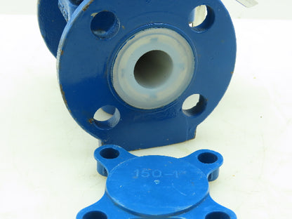 Fluoro Seal L152F Sleeved Plug Valve 1" Flanged 4-Bolt Raised Face Class 150 WCB