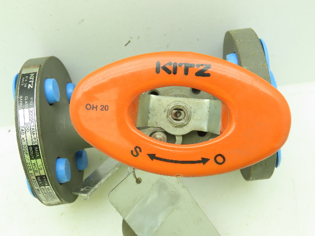 Kitz 300SCTAM-FS Ball Valve 1/2" Flanged 4-Bolt Raised Face Class 300# WCB Steel