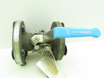 Jamesbury Ball Valve 3/4" Flanged 4-Bolt Raised Face Class 300# WCB Steel CSTL