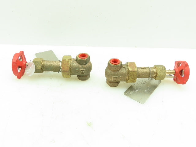 Milwaukee Fig  1174 Bronze Gate Valve Wedge Disc 1/4" NPT 200SWP 400WOG Lot of 2
