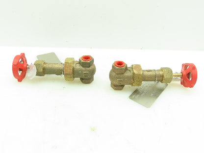 Milwaukee Fig  1174 Bronze Gate Valve Wedge Disc 1/4" NPT 200SWP 400WOG Lot of 2