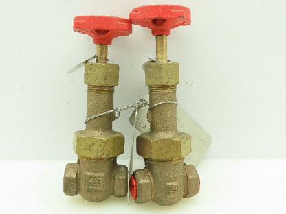 Milwaukee Fig  1174 Bronze Gate Valve Wedge Disc 1/4" NPT 200SWP 400WOG Lot of 2