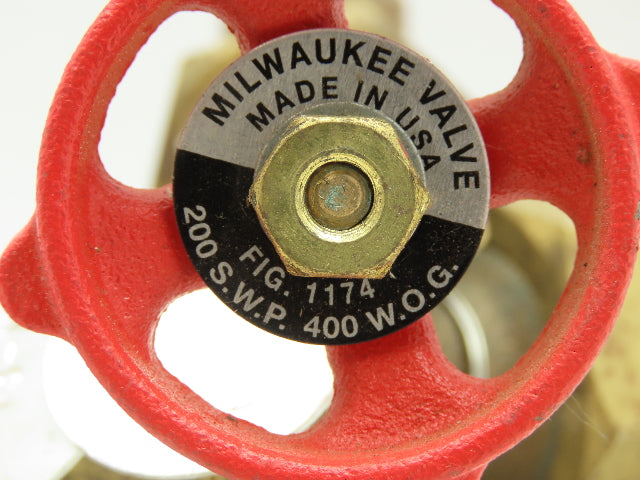 Milwaukee Fig  1174 Bronze Gate Valve Wedge Disc 1/4" NPT 200SWP 400WOG Lot of 2