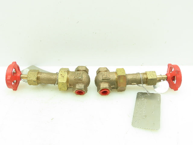 Milwaukee Fig  1174 Bronze Gate Valve Wedge Disc 1/4" NPT 200SWP 400WOG Lot of 2