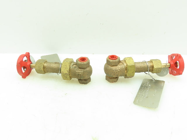 Milwaukee Fig  1174 Bronze Gate Valve Wedge Disc 1/4" NPT 200SWP 400WOG Lot of 2