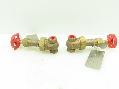 Milwaukee Fig  1174 Bronze Gate Valve Wedge Disc 1/4" NPT 200SWP 400WOG Lot of 2
