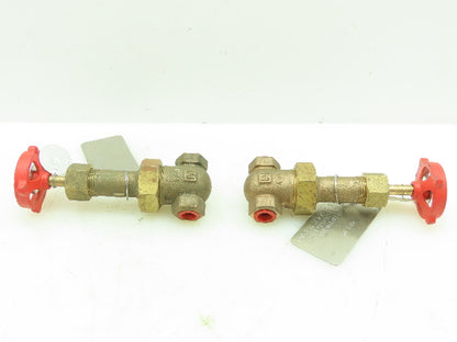 Milwaukee Fig  1174 Bronze Gate Valve Wedge Disc 1/4" NPT 200SWP 400WOG Lot of 2