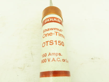 Gould OTS150 Shawmut Fast Acting One Time Fuse 600VAC 150A Class K5 LOT OF 5