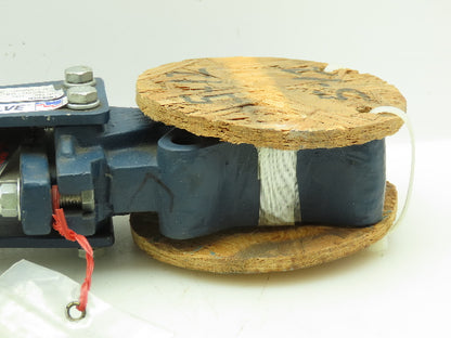 ITT Fabri-Valve Pneumatic Air Actuator 2" Knife Gate Valve 4-Lug 150PSI