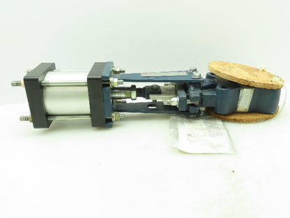 ITT Fabri-Valve Pneumatic Air Actuator 2" Knife Gate Valve 4-Lug 150PSI