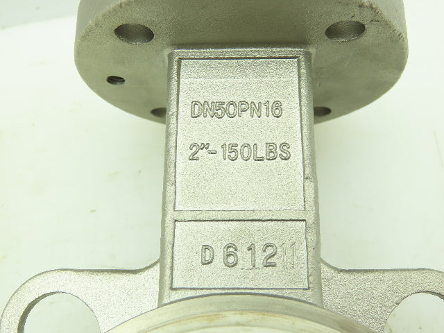 SwissFluid Cast Stainless Butterfly Valve 2" Wafer 150# DN50 PN16