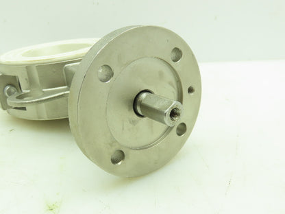 SwissFluid Cast Stainless Butterfly Valve 2" Wafer 150# DN50 PN16