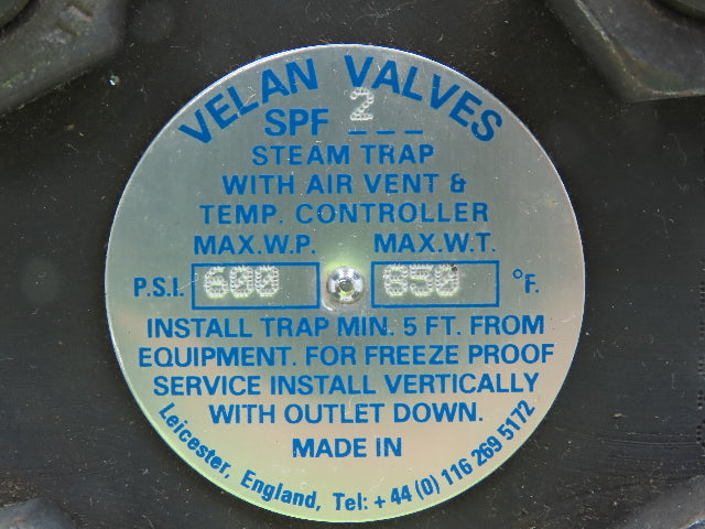 Velan Valves SPF2 High Pressure Steam Trap 1"NPT 600PSI 850°F w/Temp Control