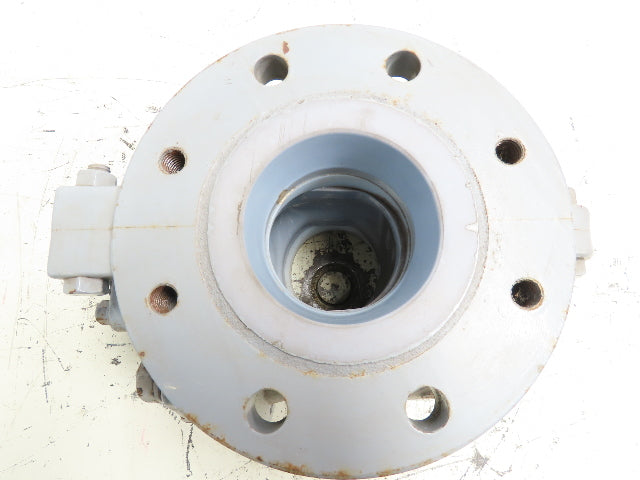 NGK 150-4 Ceramic Lined Chemical Plug Valve 4" Flanged 150# Corrosion Resistant
