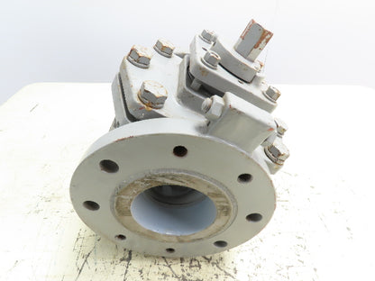 NGK 150-4 Ceramic Lined Chemical Plug Valve 4" Flanged 150# Corrosion Resistant