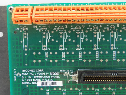 Triconex 7400061-900-A4 AI / TC Termination Panel PLC Circuit Board 2560-9