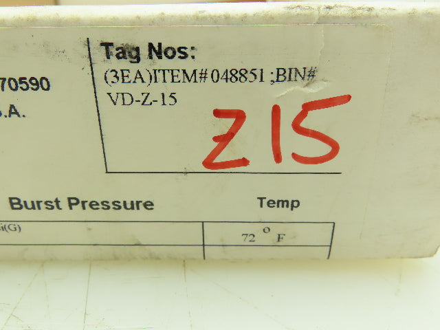 BS&B Safety 048851,BIN#VD-Z-15 Systems Rupture Disk 1" Type SKR 216 PSIG @ 72°F