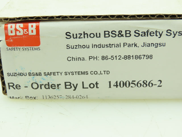 BS&B Safety Systems 1136257;DV-V-24 Rupture Disk 2" Type RLS 186 PSIG @ 150°F