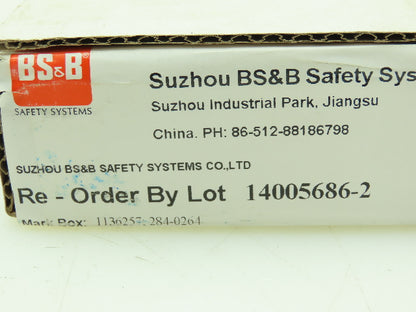 BS&B Safety Systems 1136257;DV-V-24 Rupture Disk 2" Type RLS 186 PSIG @ 150°F