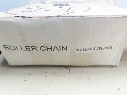 Webster 180-2 Two Strand Steel Double Roller Chain #180 Riveted 2-1/4" Pitch 5'