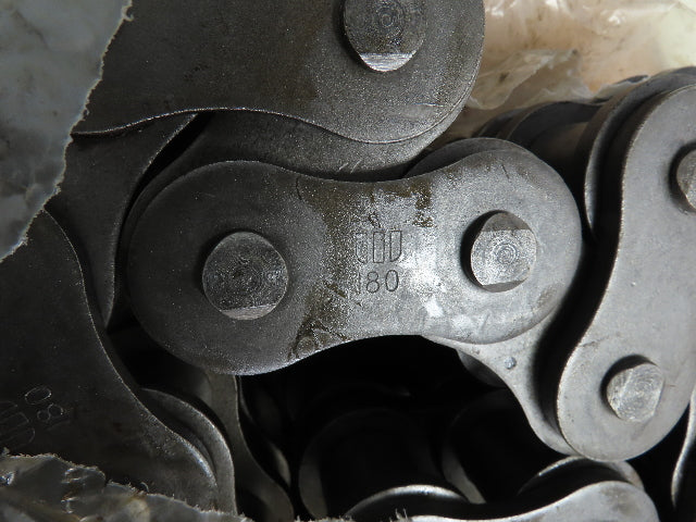 Webster 180-2 Two Strand Steel Double Roller Chain #180 Riveted 2-1/4" Pitch 5'
