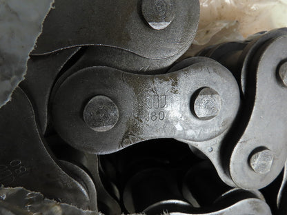 Webster 180-2 Two Strand Steel Double Roller Chain #180 Riveted 2-1/4" Pitch 5'