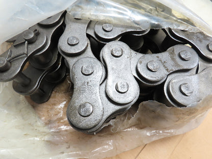 Webster 180-2 Two Strand Steel Double Roller Chain #180 Riveted 2-1/4" Pitch 5'