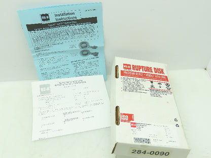 BS&B Safety Systems 1136210; CVD-J-14 Rupture Disk 2" Type DV 15 PSIG @ 72°F