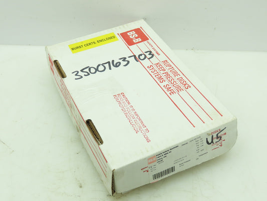 BS&B Safety Systems 1172579,BIN;DV-U-05 Rupture Disk 3" Type DV 15 PSIG @ 150°F