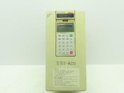 Mitsubishi A200 Variable Freq. Drive VFD AC Inverter Freqrol 480V 3 PH 6.7A 3 HP