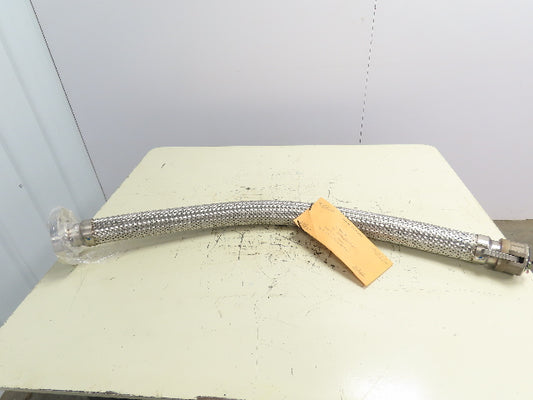 Branham 2" x 48" Stainless 316L SS Braided Flex Hose 2" Flanged x 2" Cam Lock