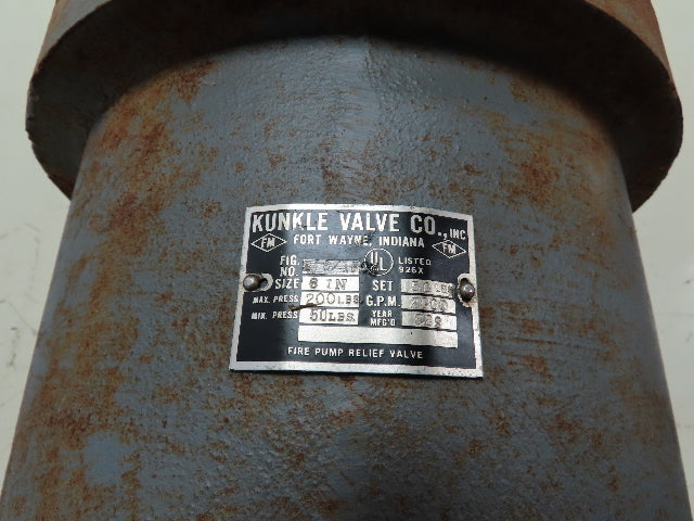 Kunkle 218/1P Cast Iron Safety Relief Valve 6"x6" Flanged 150# 2000GPM Handwheel