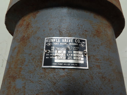 Kunkle 218/1P Cast Iron Safety Relief Valve 6"x6" Flanged 150# 2000GPM Handwheel