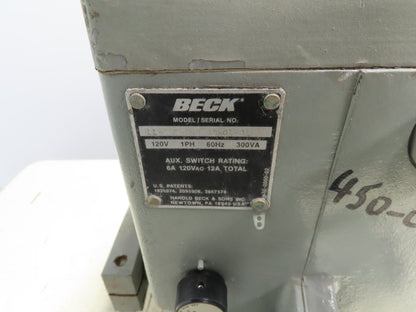 Beck 11-207 Electric Motor Rotary Valve Actuator 1Ph 120V 300VA 6/12A Handwheel