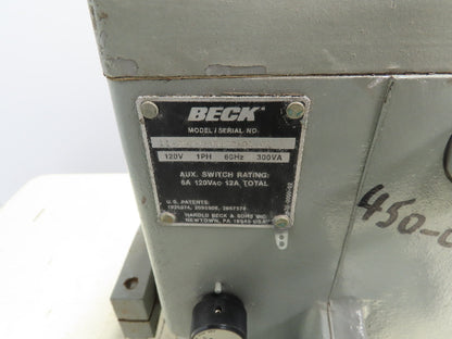 Beck 11-207 Electric Motor Rotary Valve Actuator 1Ph 120V 300VA 6/12A Handwheel