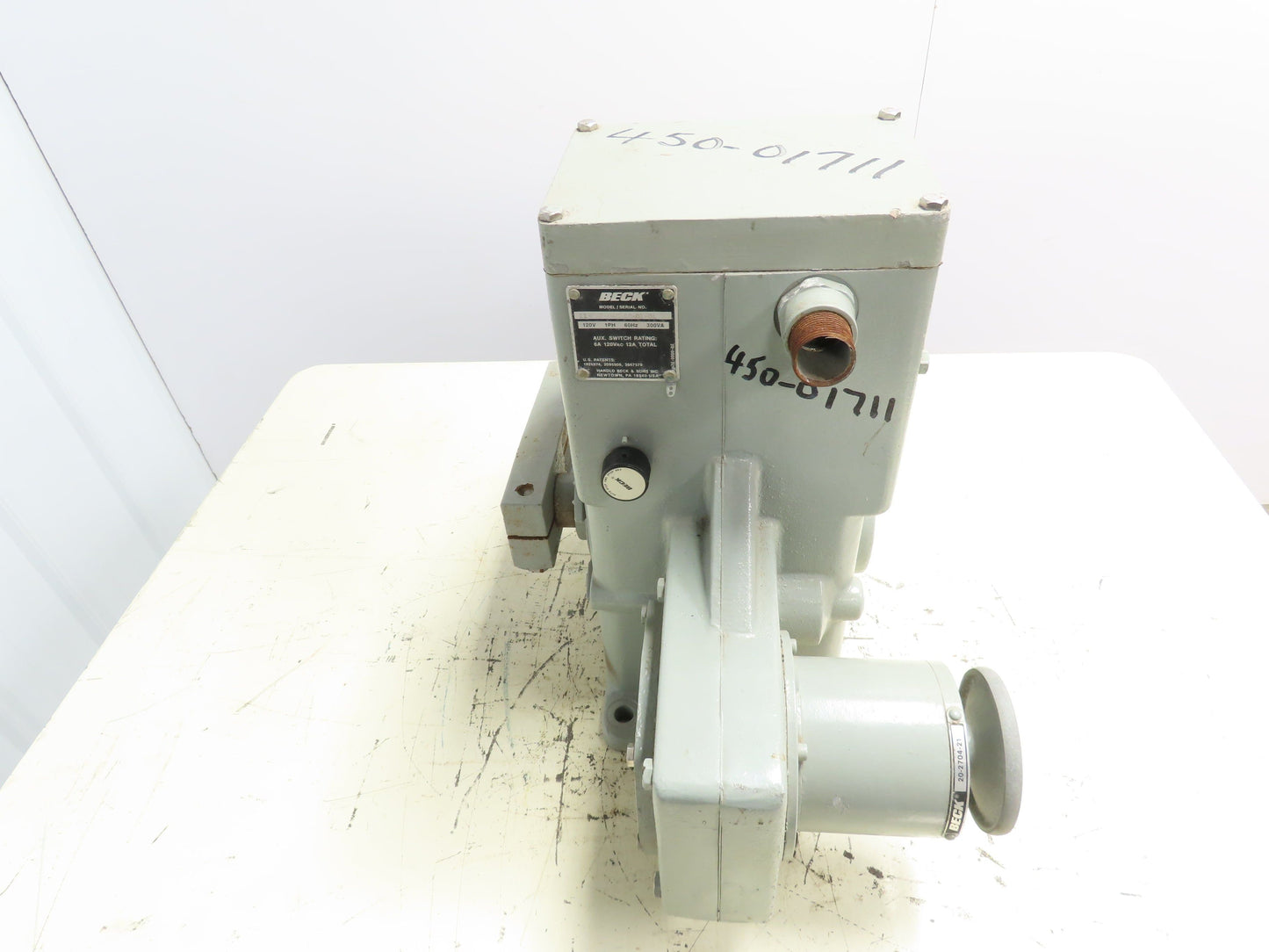 Beck 11-207 Electric Motor Rotary Valve Actuator 1Ph 120V 300VA 6/12A Handwheel
