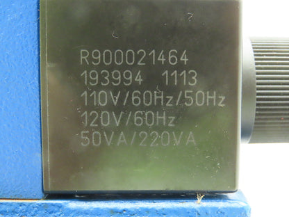 Rexroth H-4WEH / WE6 Hydraulic Directional Control Solenoid Spool Valve 120V