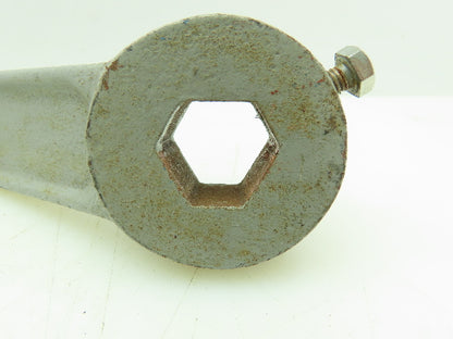 NGK 24" Manual Lever Valve Handle 1" Hex Steel Tapered