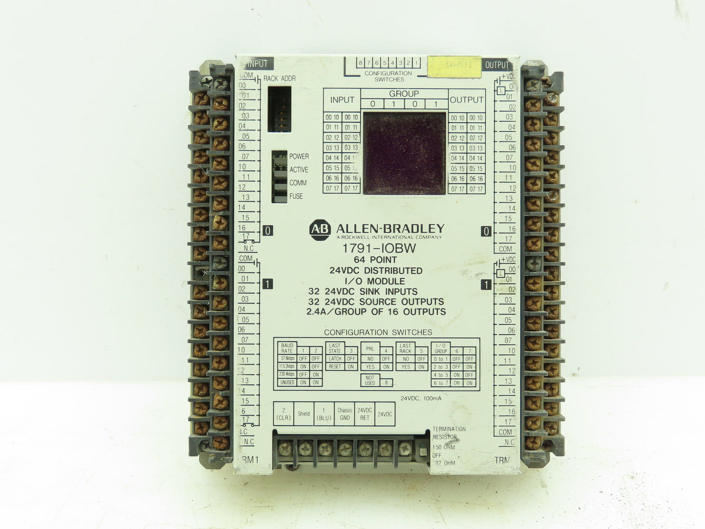 Allen Bradley 1791-IOBW Ser A Programmable Logic Controller 24VDC I/O Module **