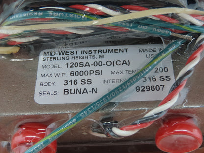 Mid-West 120SA-00-O(CA) 316SS Differential Pressure Gauge 6000 PSI 0-700 kPa